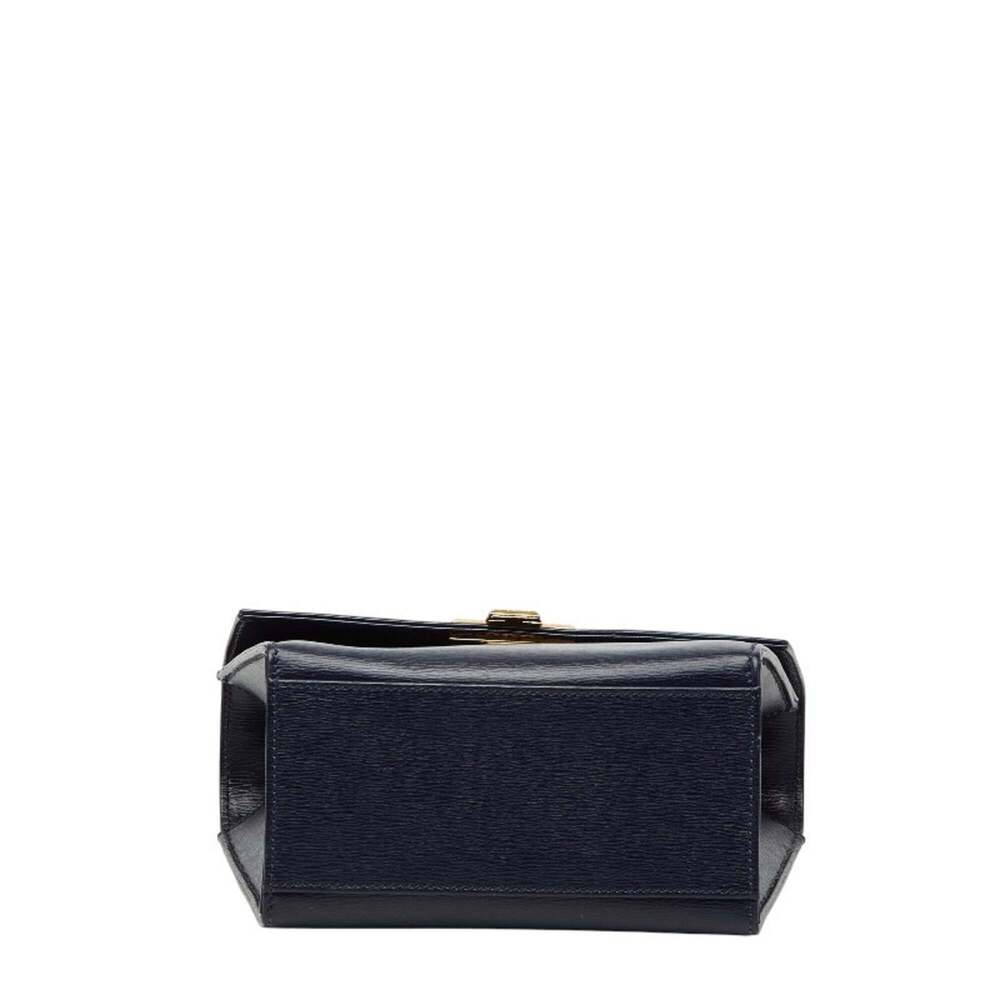 CHRISTIAN DIOR Blue Leather Shoulder Bag - Picture 3 of 11